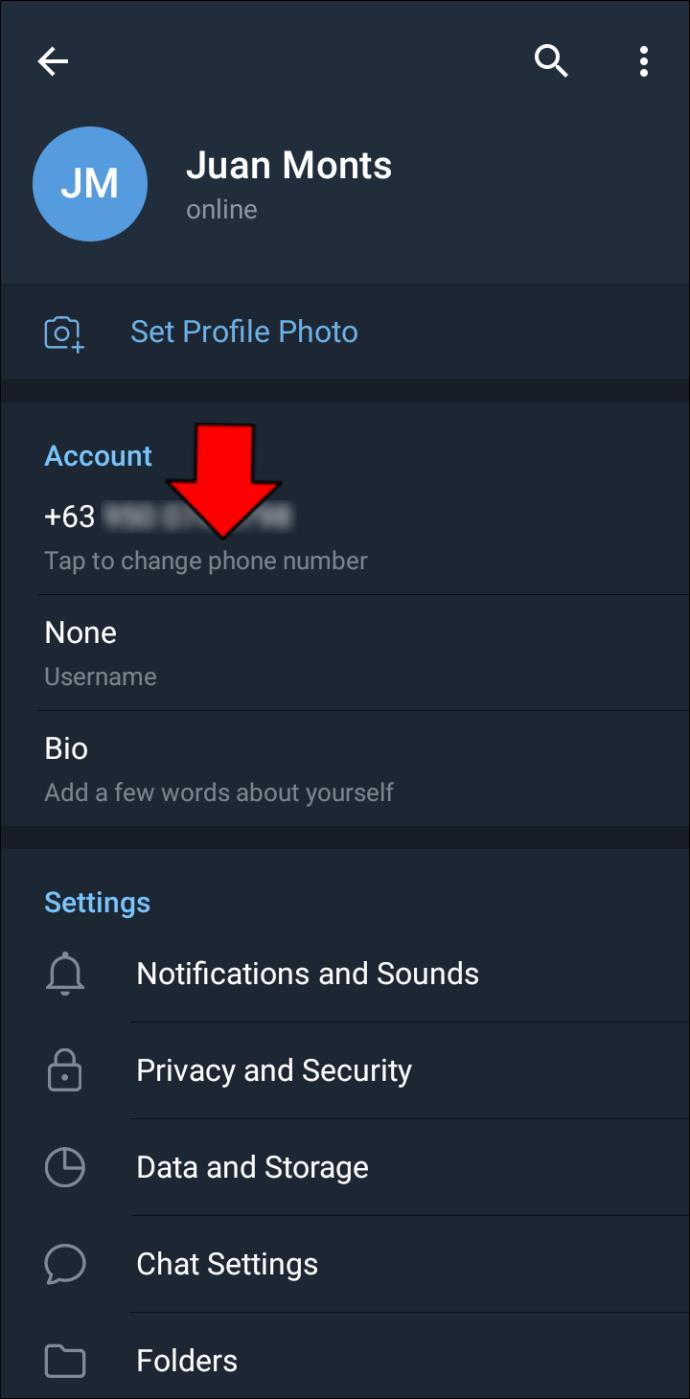 Comment changer votre numéro dans Telegram