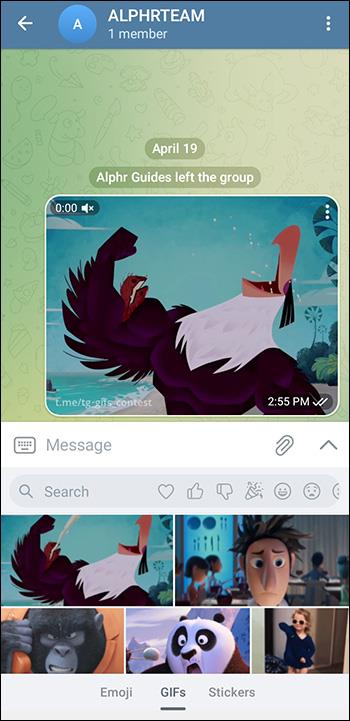 How To Add A GIF In Telegram