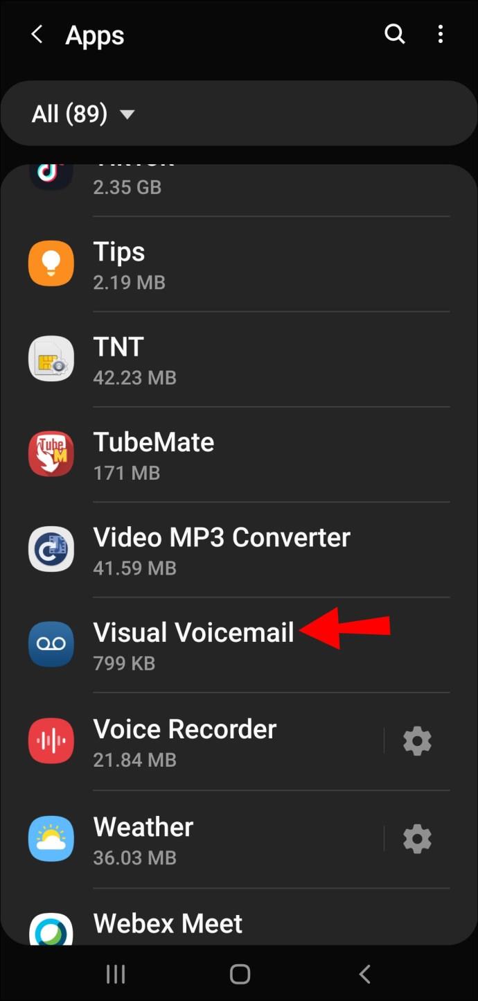 Como excluir correio de voz em um dispositivo Android