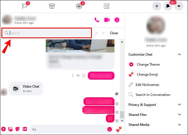 Comment rechercher dans les messages de Facebook Messenger