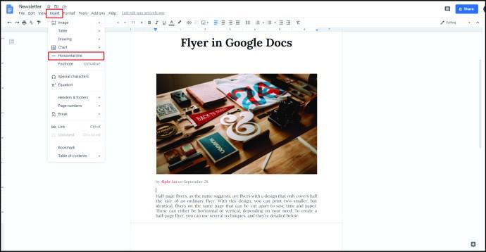 Comment créer un dépliant dans Google Docs