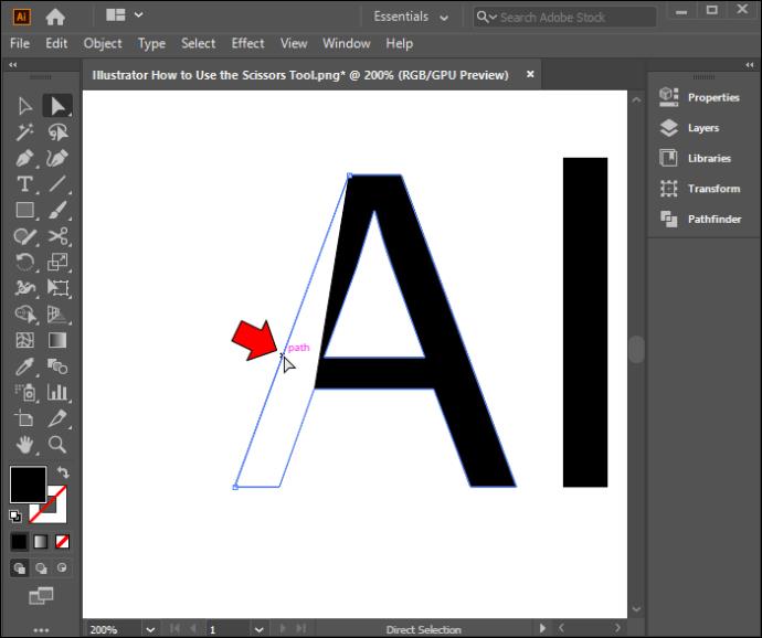 How To Use The Scissors Tool In Illustrator