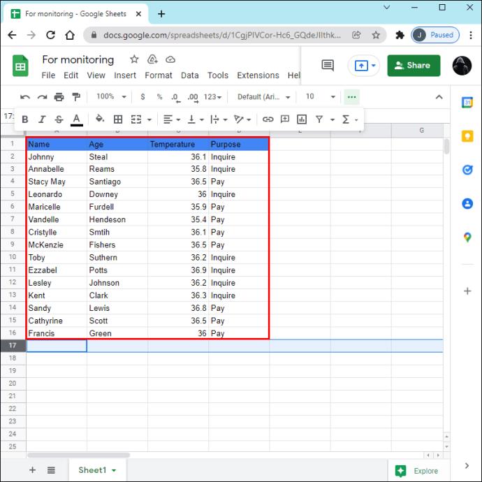 Comment supprimer des lignes masquées dans Google Sheets