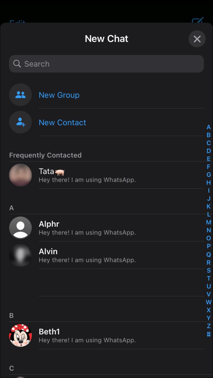 Comment trouver des contacts sur WhatsApp