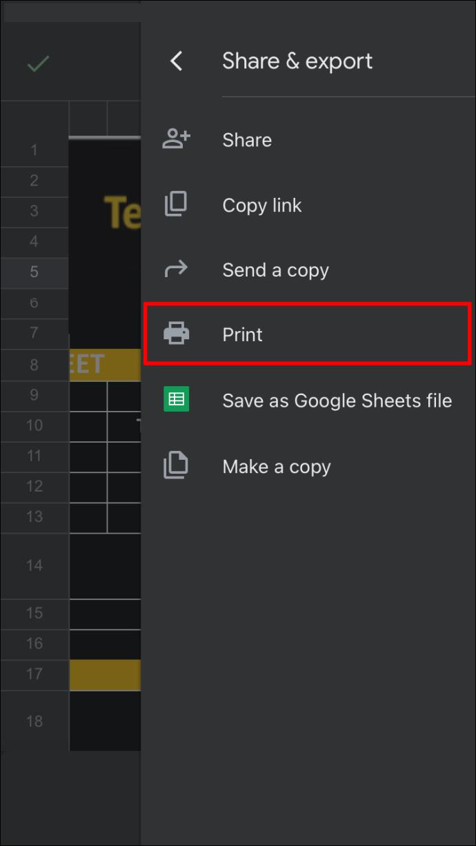 Comment définir la zone d'impression dans Google Sheets