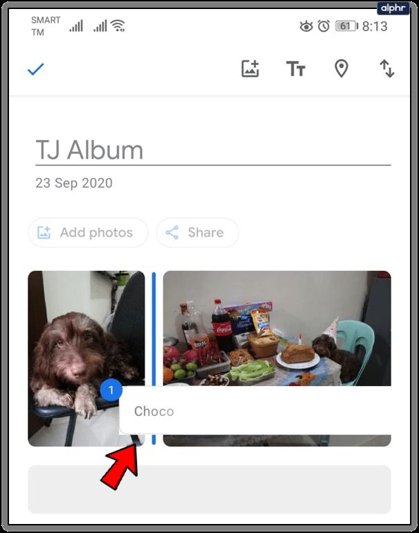 Comment ajouter du texte dans Google Photos