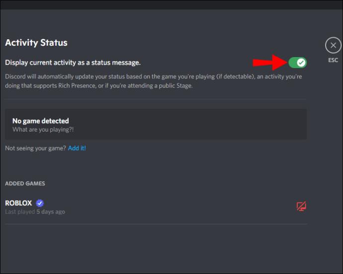 How To Add Roblox To Your Discord Status