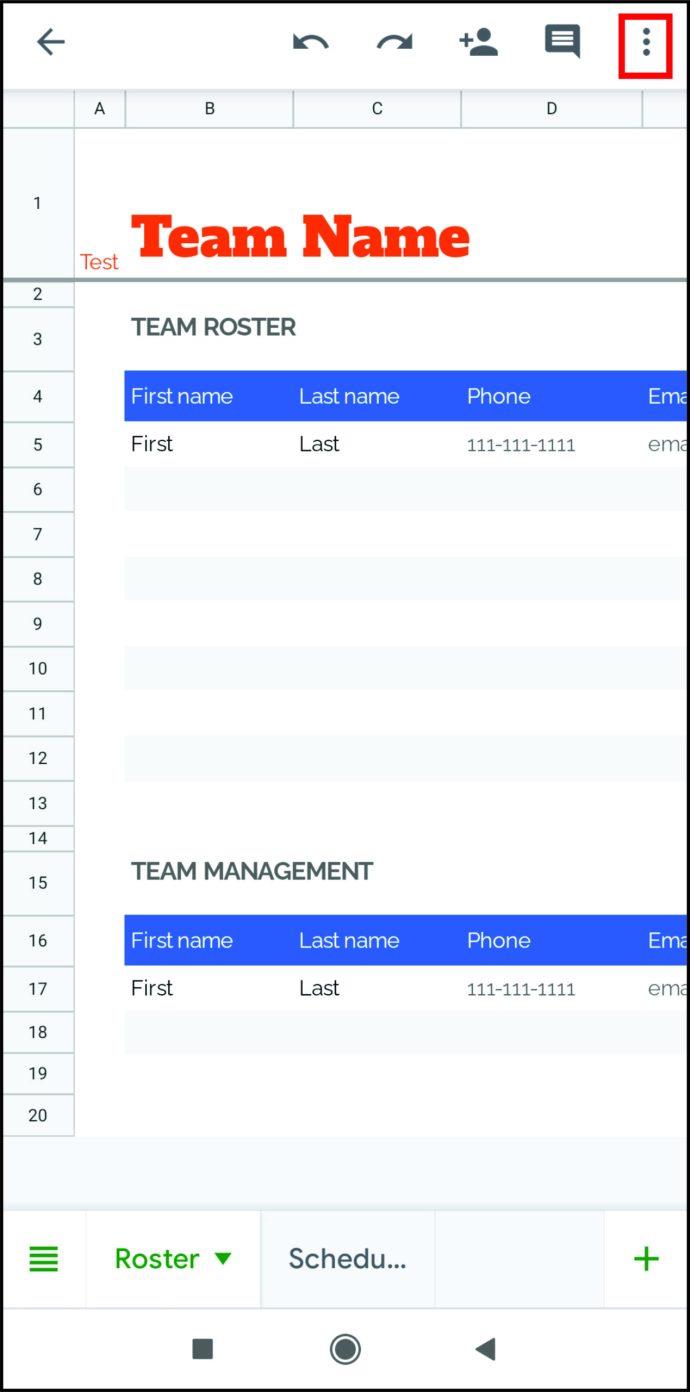 Comment nommer les colonnes dans Google Sheets