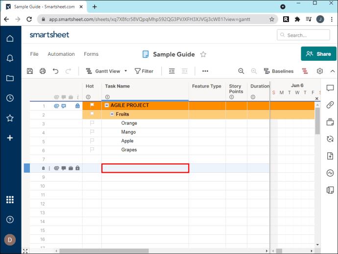 Cara Menambah Subtugas Dalam Smartsheet