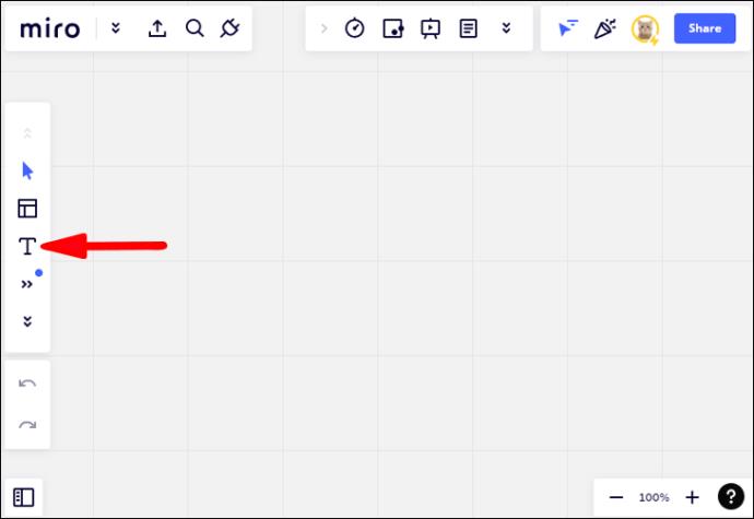 Comment ajouter du texte dans Miro