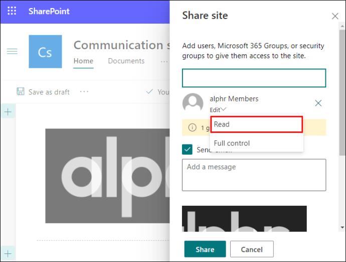 كيفية إضافة أعضاء إلى مجموعة في SharePoint