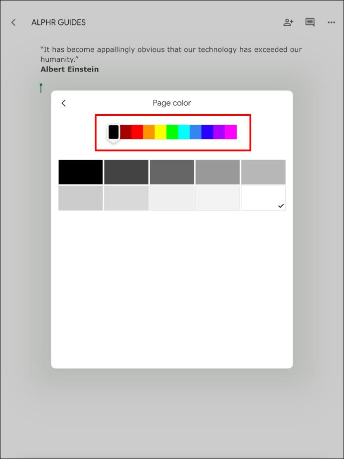 How To Change The Background Color In A Google Doc