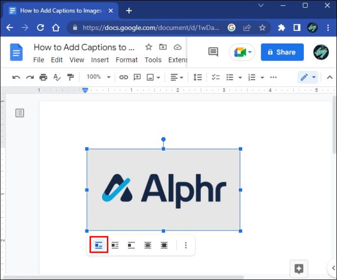 Google डॉक्स में इमेज में कैप्शन कैसे जोड़ें