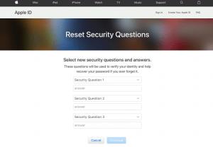 "Nous n'avons pas suffisamment d'informations pour réinitialiser vos questions de sécurité" - Comment réinitialiser un compte Apple