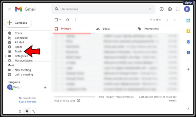 Como esvaziar automaticamente a lixeira no Gmail