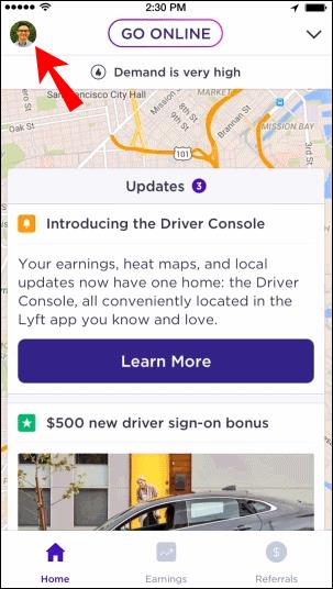 Como visualizar corridas agendadas no Lyft