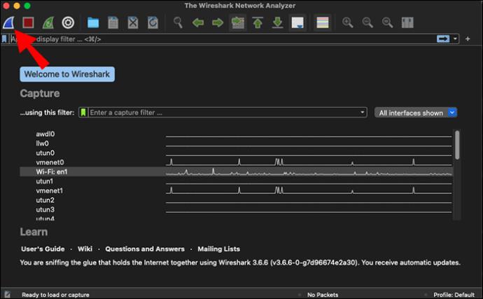 Comment capturer des paquets dans WireShark