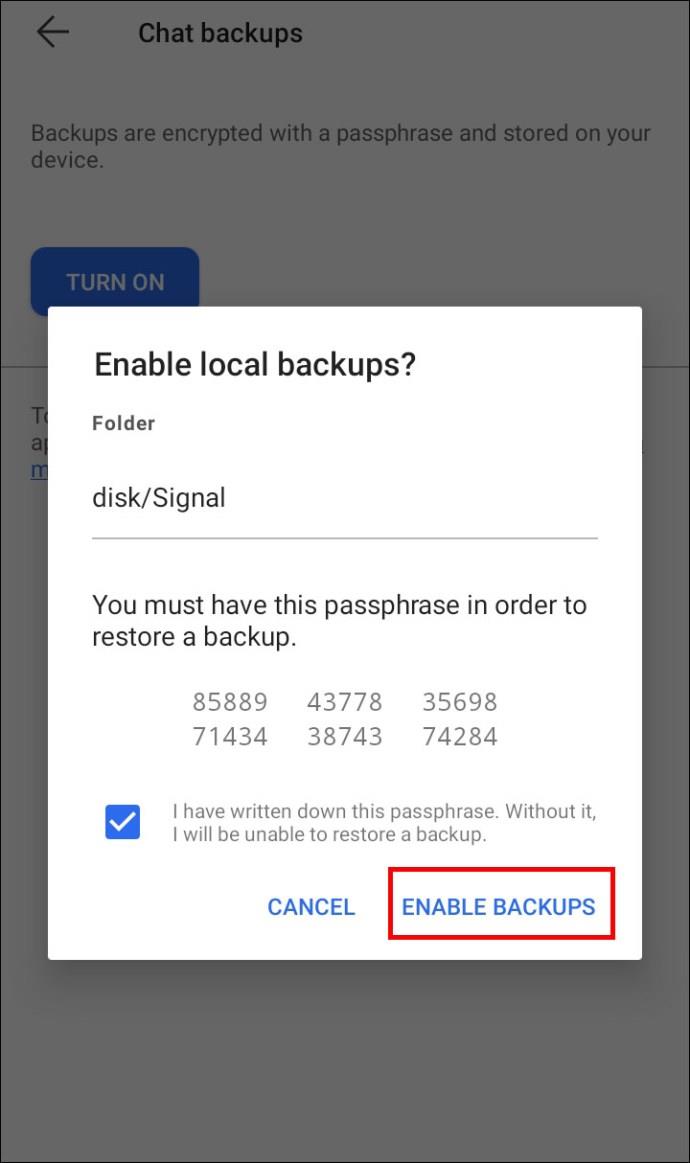 Comment sauvegarder les messages de signal