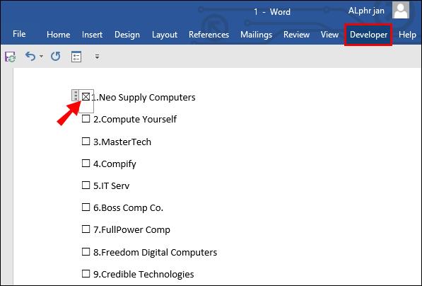 Comment créer une liste de contrôle dans Microsoft Word