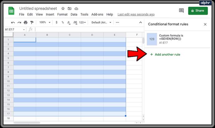 Comment sélectionner des lignes alternées dans Google Sheets