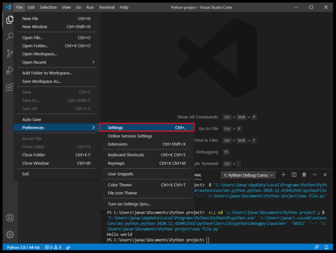 VS Code How To Create A New Project