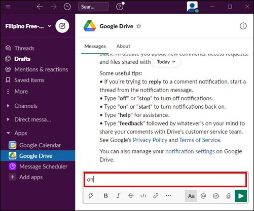 Comment connecter Google Drive à Slack