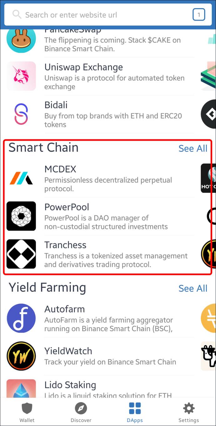 كيفية الاتصال بـ Binance Smart Chain في Trust Wallet