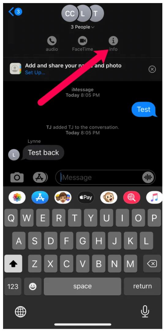 Cómo eliminar a alguien de un grupo de mensajes de texto en el iPhone