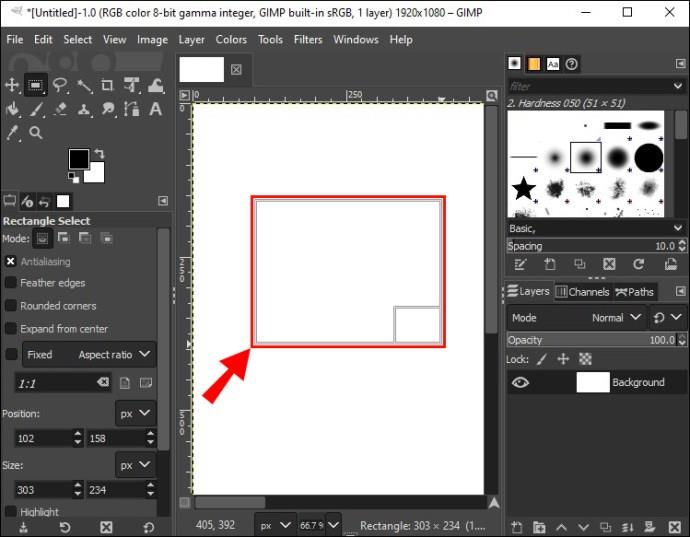 Comment découper une sélection dans Gimp