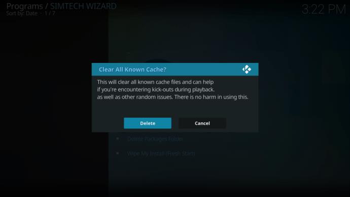 Hoe de cache in Kodi te wissen