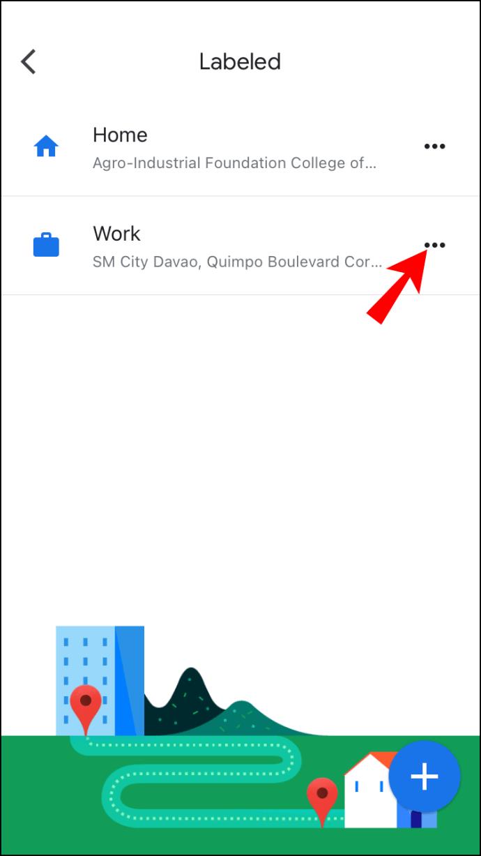 Comment changer le lieu de travail dans Google Maps