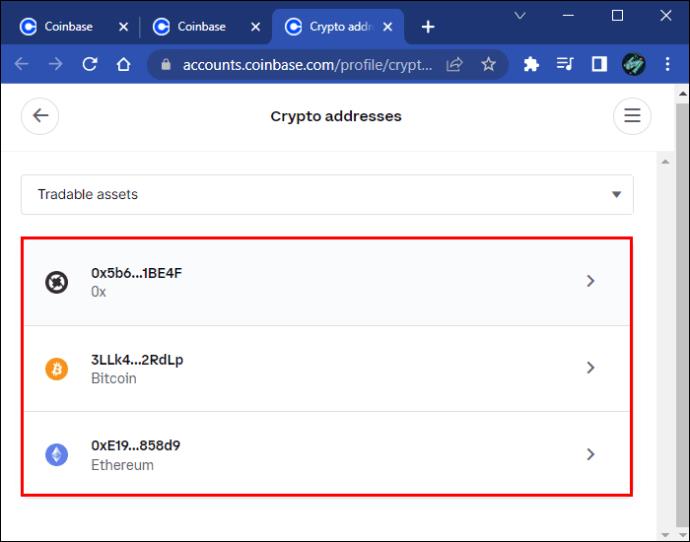 Comment trouver vos adresses de portefeuille dans Coinbase