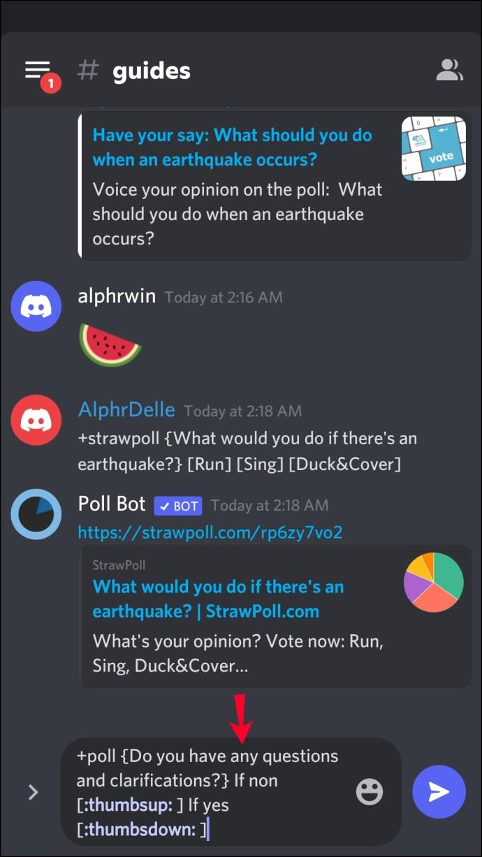 Comment créer un sondage dans Discord