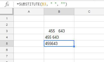 Comment supprimer des espaces dans Google Sheets