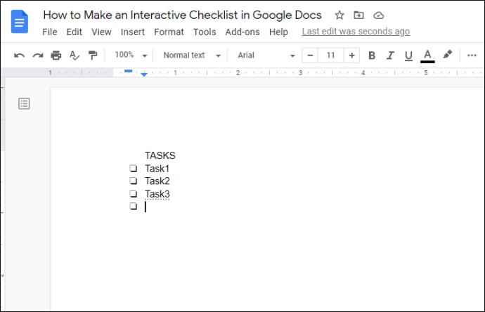 Cómo crear una lista de verificación en Google Docs