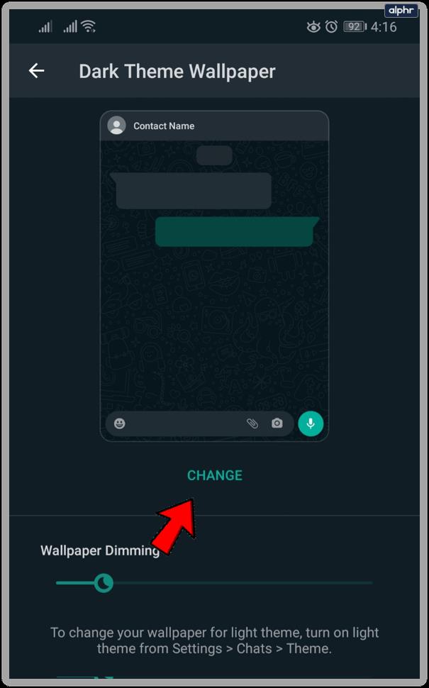 Comment changer l'arrière-plan dans WhatsApp
