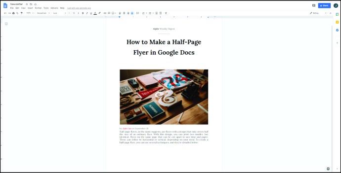 Comment créer un dépliant dans Google Docs