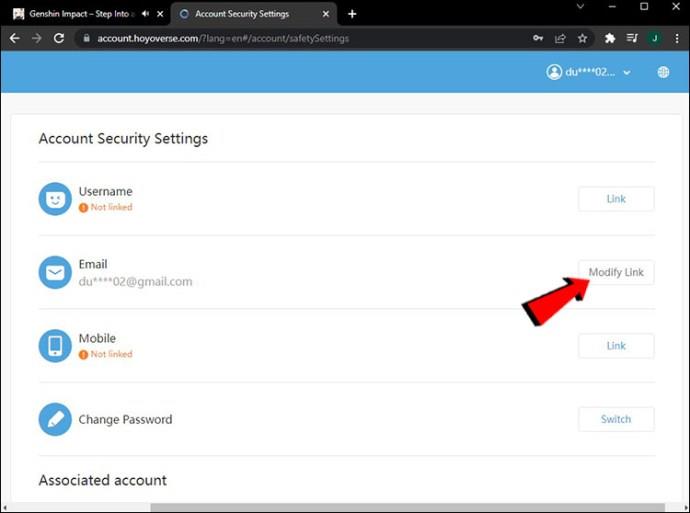 Cum să schimbați o adresă de e-mail și o parolă Genshin Impact