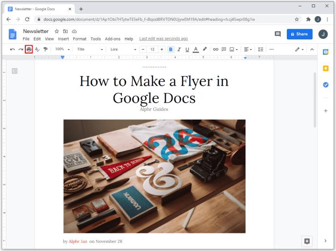 Comment créer un dépliant dans Google Docs