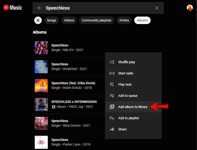 Comment ajouter ou supprimer des chansons de la bibliothèque dans YouTube Music