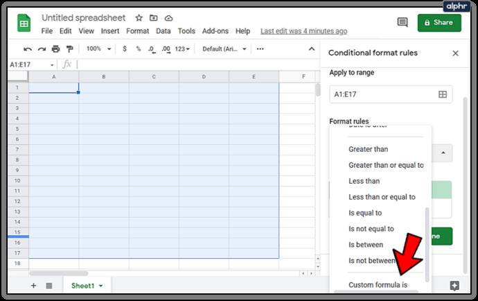 Comment sélectionner des lignes alternées dans Google Sheets