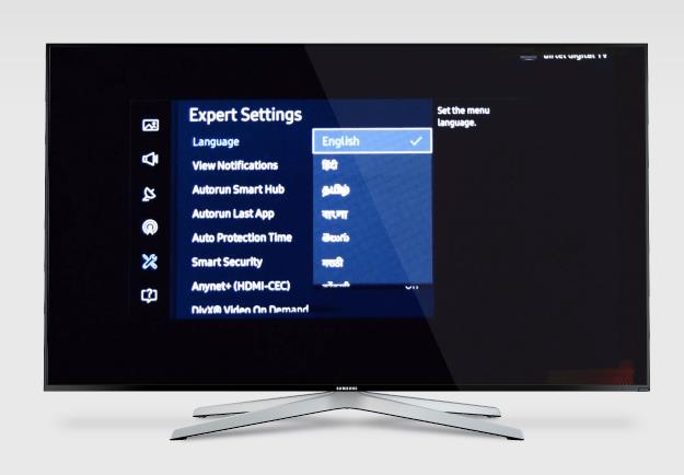 Samsung TV の言語を変更する方法