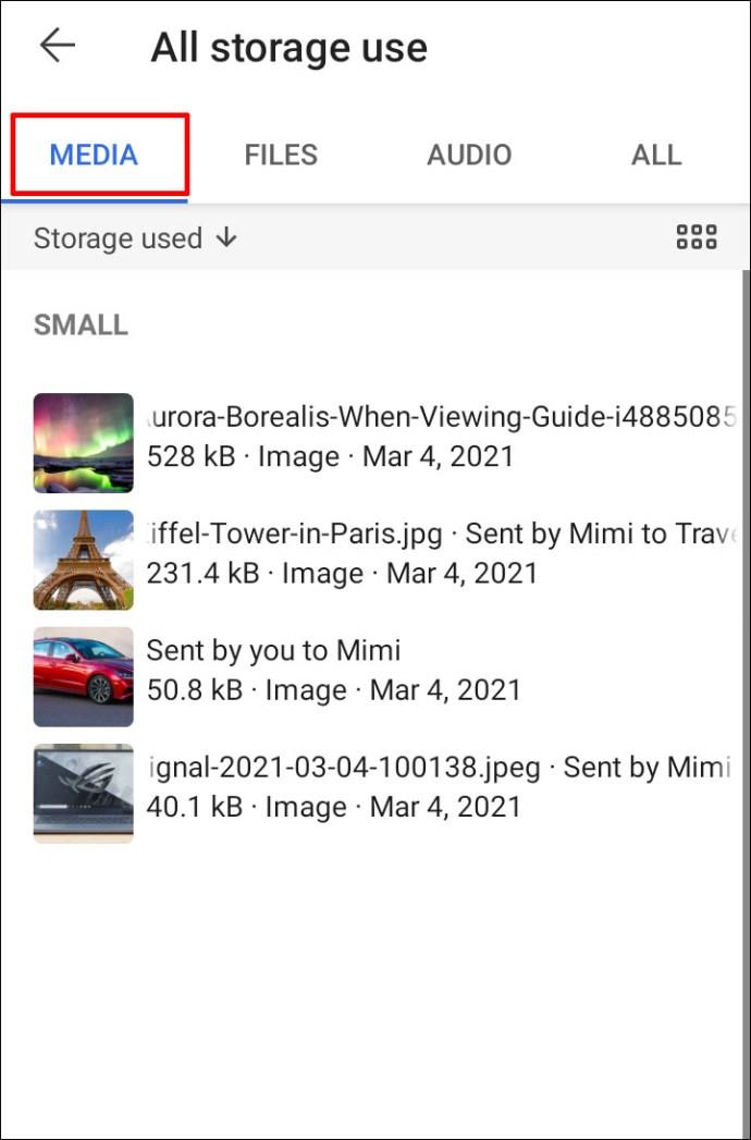 Où sont stockées les images dans Signal