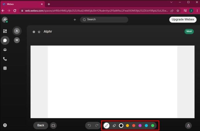 Comment utiliser le tableau blanc dans Webex