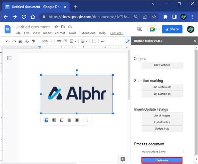 How To Add Captions To Images In Google Docs
