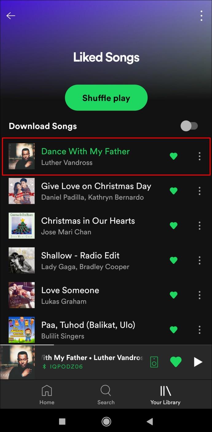 Comment supprimer des chansons aimées dans l'application Spotify