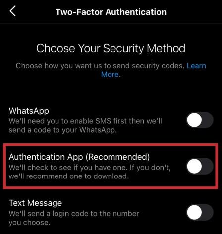 Comment désactiver l'authentification à deux facteurs sur Instagram