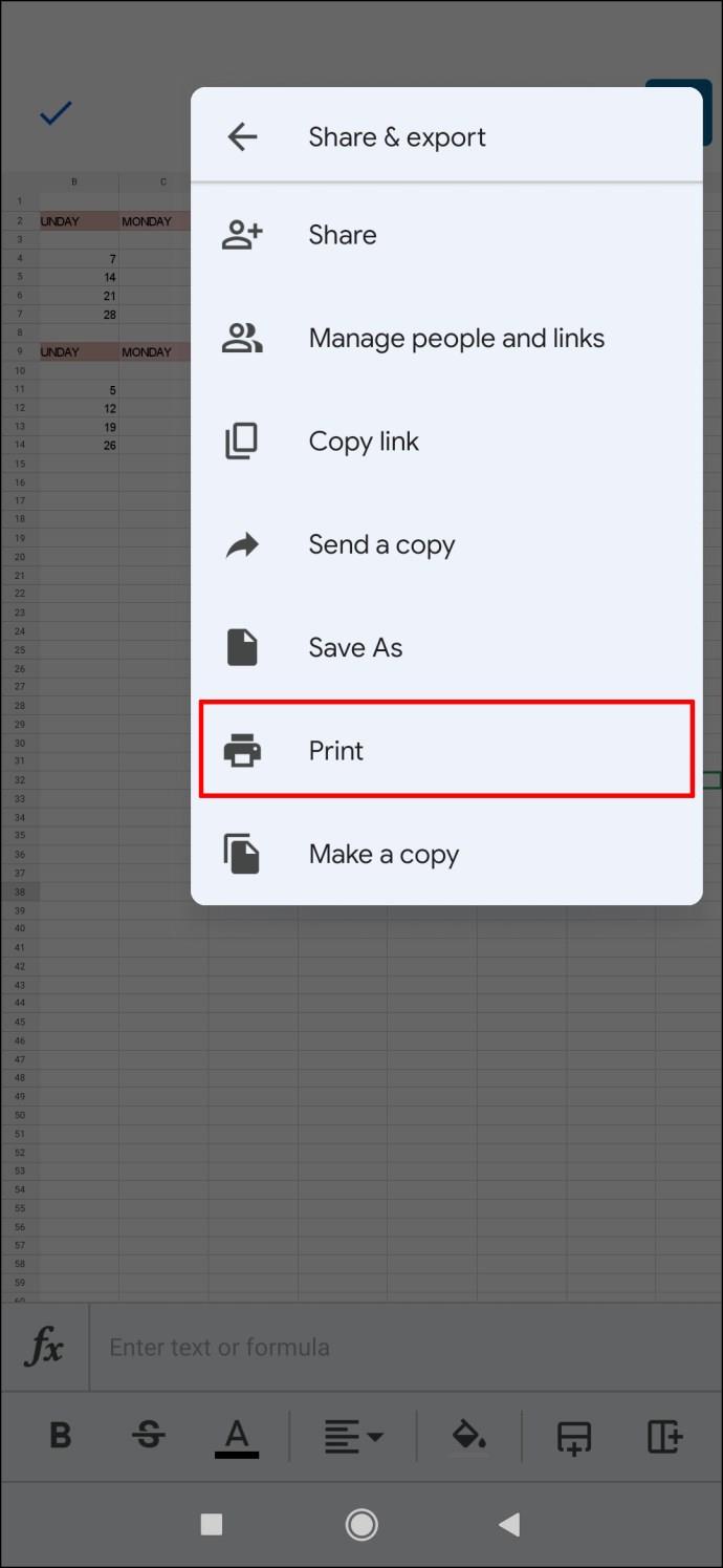 Comment définir la zone d'impression dans Google Sheets