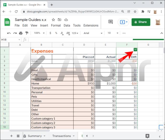 Como copiar sem linhas ocultas no Google Sheets