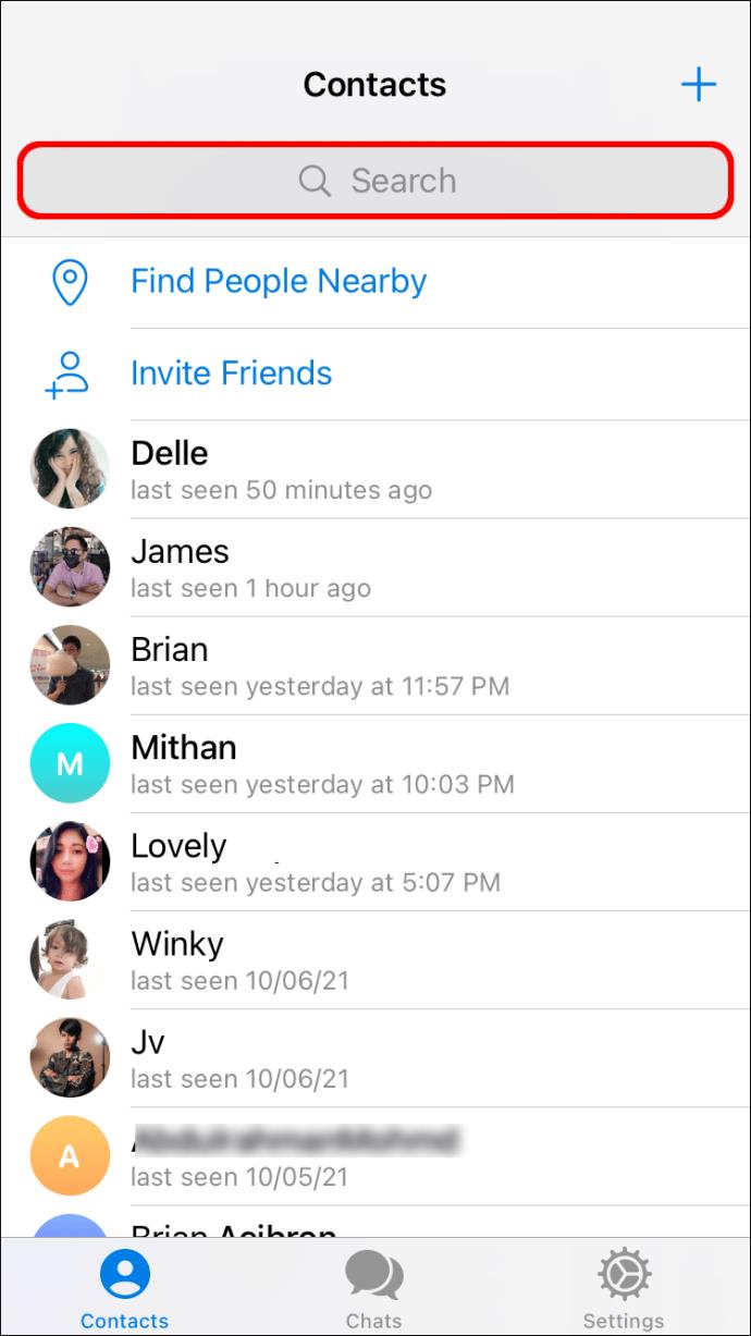 Comment supprimer des contacts dans Telegram